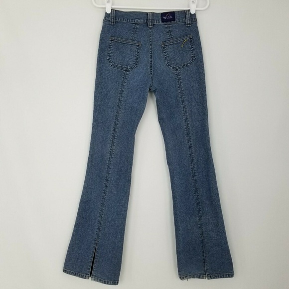 Flare Denim Jeans Hippie Zip Front - Picture 4 of 8